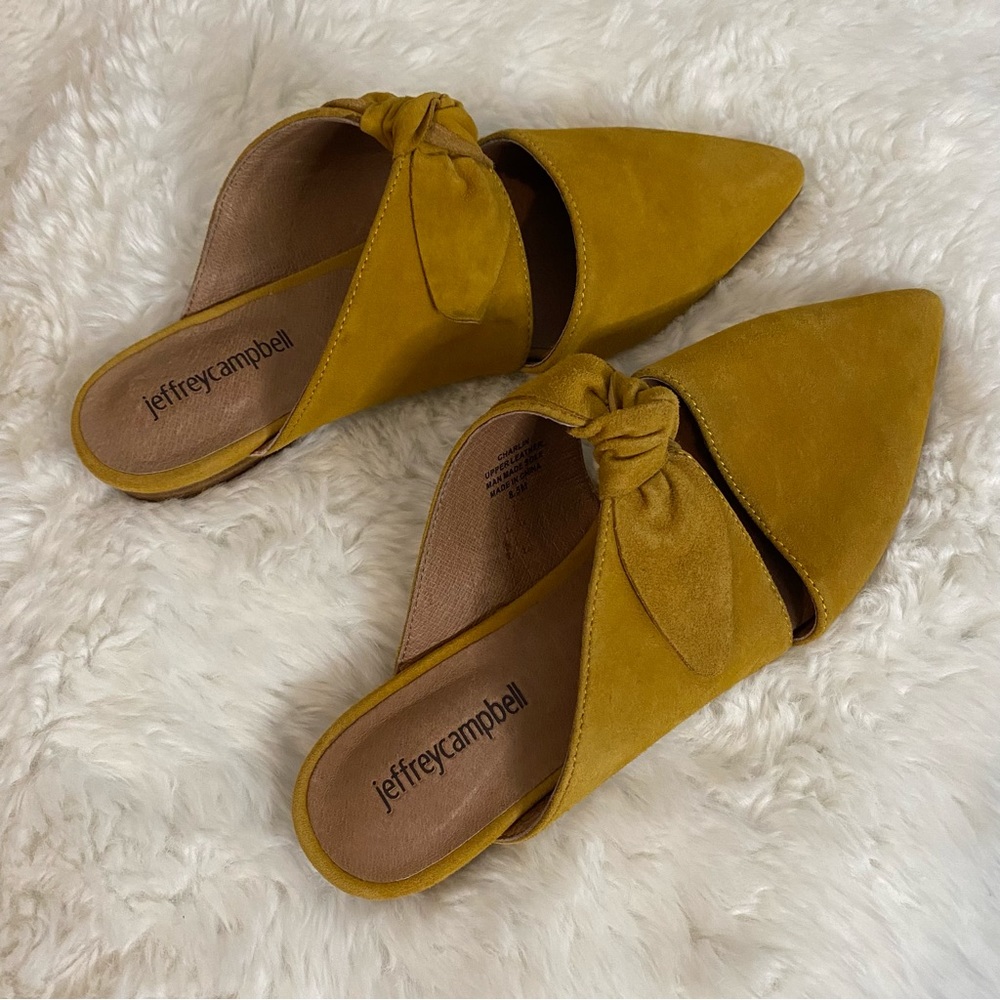 Jeffrey Campbell Charlin Shoes Mustard Yellow Size 8.5